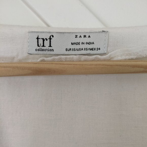 Zara puff short sleeve button up blouse Sz/ XS - Picture 6 of 9